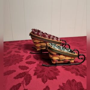 Longaberger Dash Away Sleigh Set